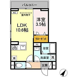 間取図画像 1LDK