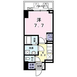 プリムローズ宝町 5階1Kの間取り