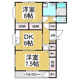 間取図画像 2DK