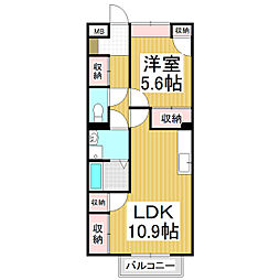 ＤＲＥＡＭ　ＮＯＳＴＡＬＧＩＡ 1階1LDKの間取り