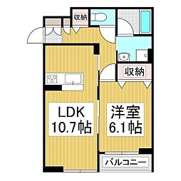 ducco VII 1階1LDKの間取り