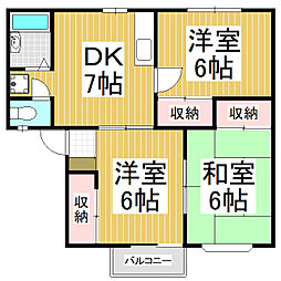 コーポ174 3DKの間取図画像