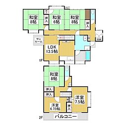 中箕輪住宅 6LDKの間取り