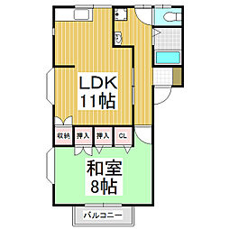 セジュールセイ 1LDKの間取図画像