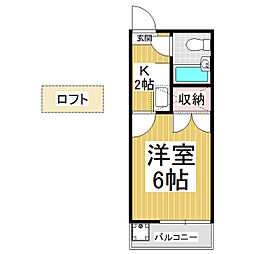 prerie 1Kの間取図画像