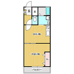 SKYハイツ 1DKの間取図画像
