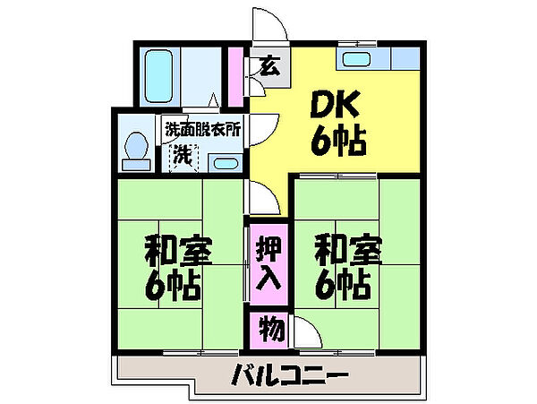 ファミーユシノハラ・ 101｜愛媛県松山市南久米町(賃貸マンション2DK・1階・39.69㎡)の写真 その2