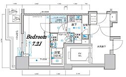 メインステージ住吉 9階1Kの間取り
