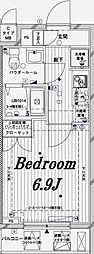 メインステージ両国 4階1Kの間取り