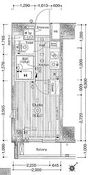 ガーラ・ステージ西巣鴨II 3階1Kの間取り
