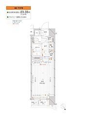 メインステージ赤塚 3階1Kの間取り