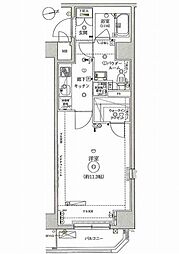 グランヴァン亀戸III 1階1Kの間取り