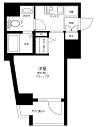 エクセリア上石神井 12階1Kの間取り