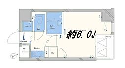 アイフェリーク日本橋 3階1Kの間取り