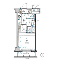 クレイシア両国ルクール 1階1Kの間取り