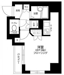 ドルチェ京橋・壱番館 4階ワンルームの間取り