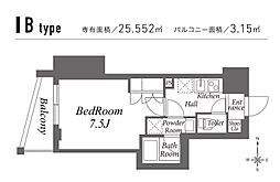 ZOOM池袋West 5階1Kの間取り