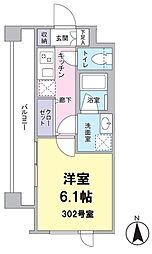 渡邉ビル　ヴノアピオン 3階1Kの間取り