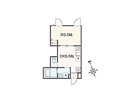 MELLAS久我山 1DKの間取図画像