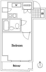 ドルチェ新宿 1Kの間取図画像