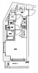 ドルチェ東新宿 1Kの間取図画像