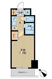 RESIDIA蒲田3 1Kの間取図画像