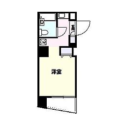 プレール新宿余丁町 1Kの間取図画像