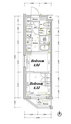 アークマーク中野坂上 2Kの間取図画像