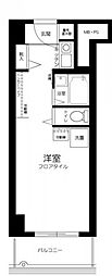 コルム目黒不動前 ワンルームの間取図画像
