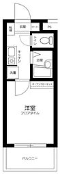 ハイタウン多摩川No.2 1Kの間取図画像