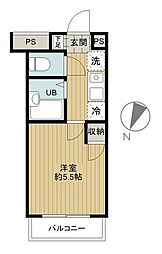 スカイコート新宿落合6 1Kの間取図画像