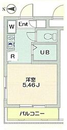 グランヴァン四谷三丁目 1Kの間取図画像