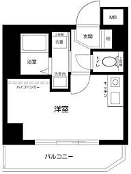 ダイアパレス池尻大橋 ワンルームの間取図画像