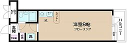 日神パレステージ哲学堂 ワンルームの間取図画像