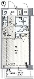 LUXURYアパートメント品川シーサイド 1Kの間取図画像