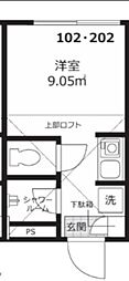 SunnySky赤塚 ワンルームの間取図画像