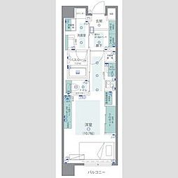 日神デュオステージ杉並井荻 1Kの間取図画像