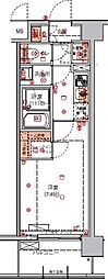 ハーモニーレジデンス東京アーバンスクエア#002 1Kの間取図画像