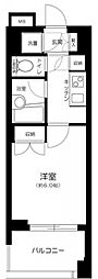 パレステュディオ芝浦シティ 1Kの間取図画像