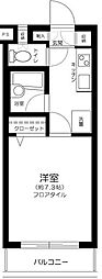 大木ロイヤルマンション 1Kの間取図画像