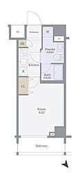スカイコートパレス西巣鴨 1Kの間取図画像