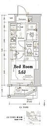 AXAS東京ORIENS 1Kの間取図画像