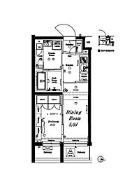 ARKMARK新中野 1DKの間取図画像