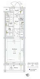 ARKMARK新中野 1Kの間取図画像