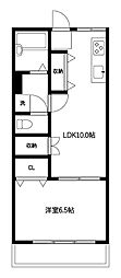 ウイスタリア中野 1LDKの間取図画像