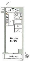カテリーナ大森 1Kの間取図画像
