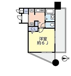 グランヴァン中野江古田 1Kの間取図画像