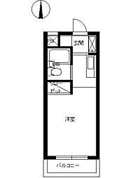 スカイコート久我山 ワンルームの間取図画像