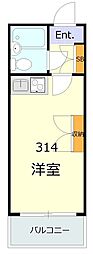 ラ・レジダンス・ド・ラフィネ ワンルームの間取図画像