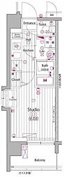 グランド・ガーラ大森2 1Kの間取図画像